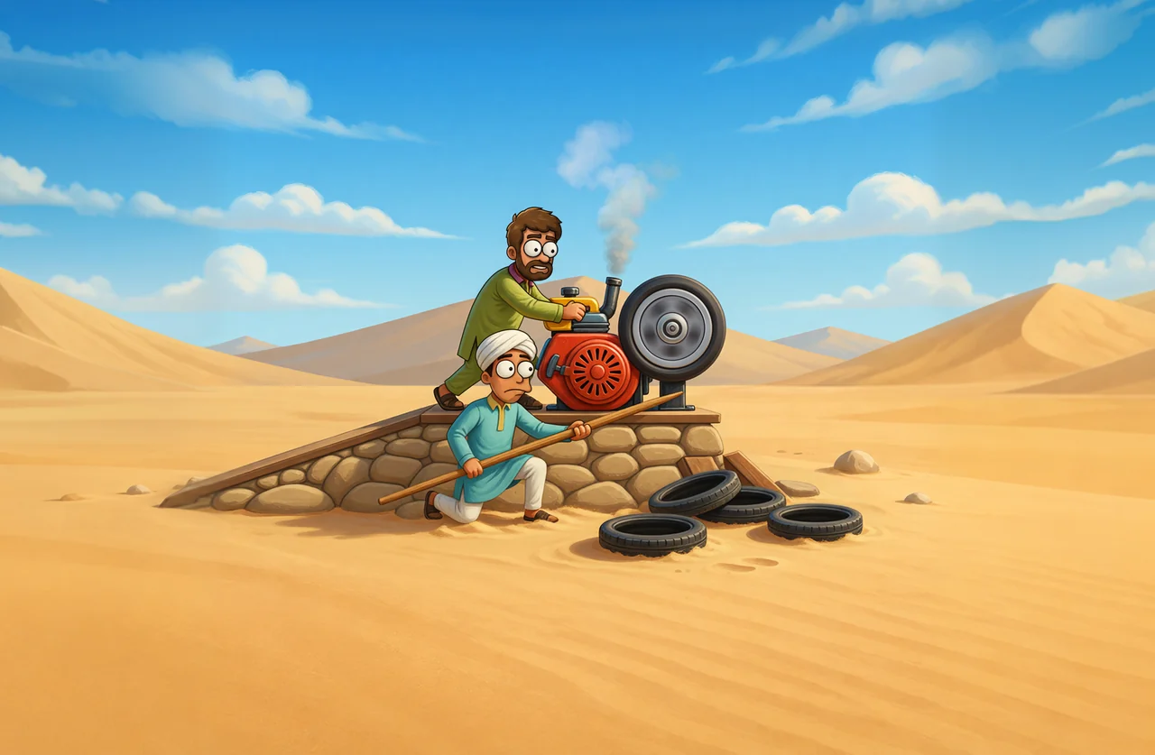 Wheel Out crash game — tire rolling across the desert with the multiplier rising